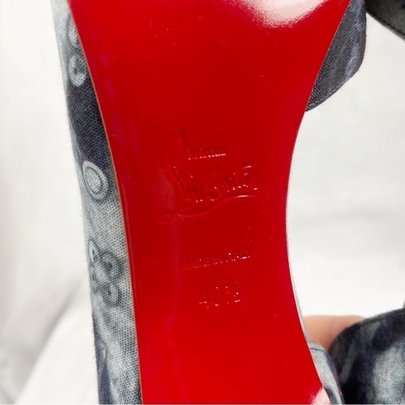 Christian Louboutin Iriza Jean Punk Pointed Toe Logo Stiletto Pumps EU 40.5 - Picture 11 of 11